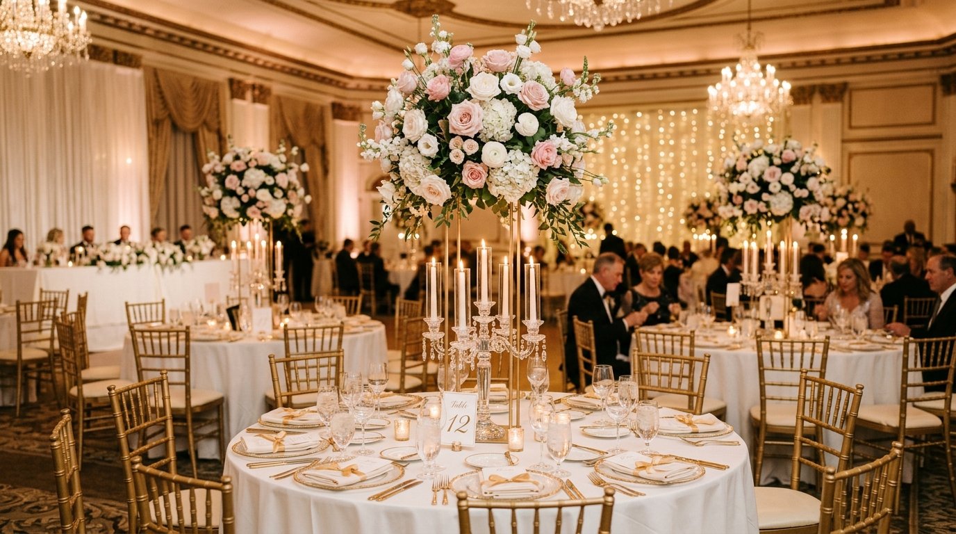 Decoração de mesas de casamento
